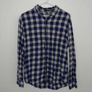 St. John’s Bay Blue and White Flannel Classic Fit Shirt